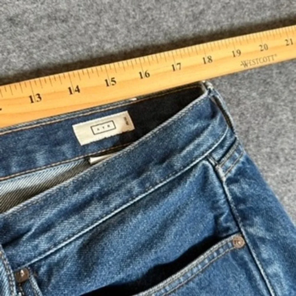 AYR The Slacker Mens Relaxed Straight Leg Jeans Medium Wash Blue 35x32 Made LA